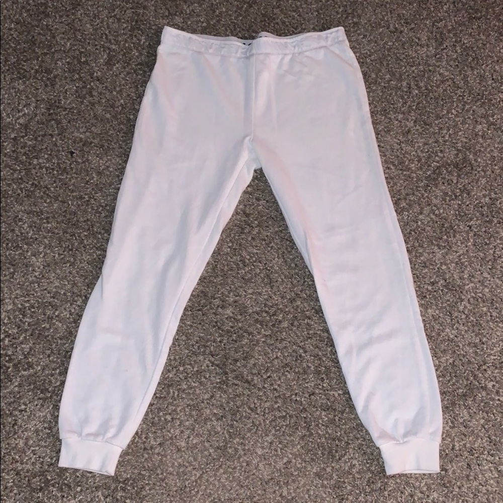 White joggers